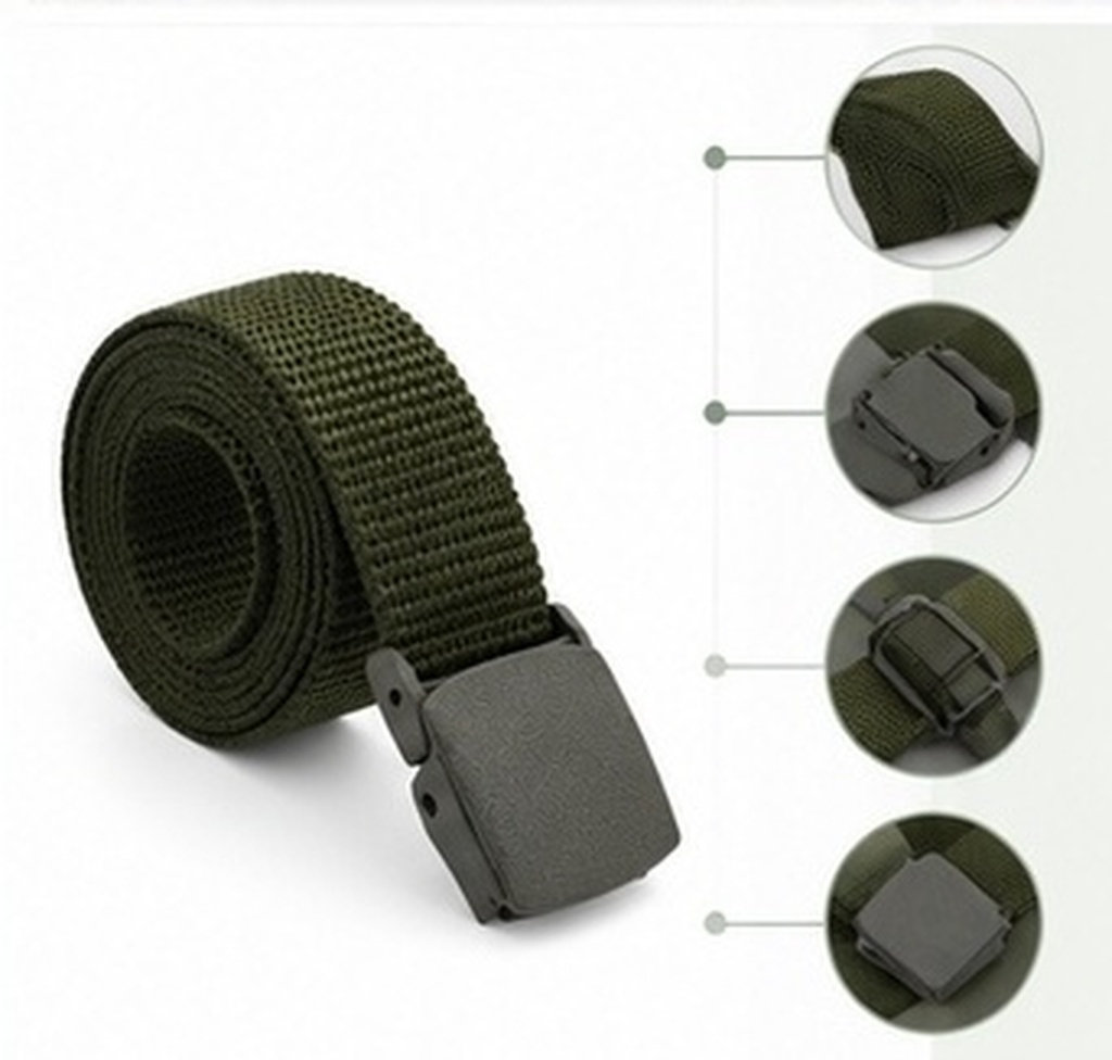 Outdoor Adventure Sports - Men's Adjustable Nylon Tactical Belt –