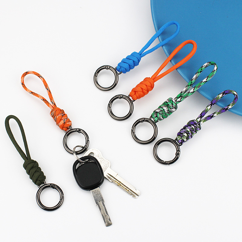 Outdoor Adventure Backpack - Creative Paracord Woven Keychains for Men